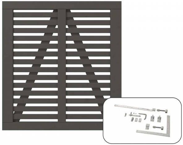 Trendyard Ombergrijs Houten Tuinpoort Harmoni 100 x 107 CM