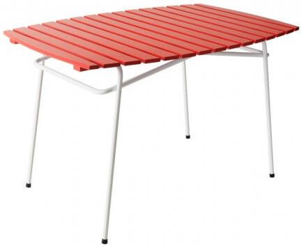 Trendyard Opvouwbare Tuintafel Retro Wit Rood