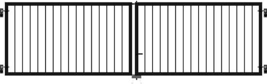 Trendyard Dubbele Spijlenpoort Zwart 300 x 85 CM