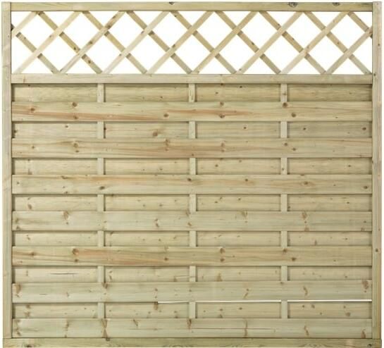 Trendyard Geimpregneerd Houten Tuinscherm Met Trellis Bergen 180 x 165 CM