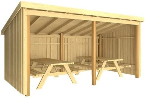 Trendyard Houten Overkapping Met 2 Picknicktafels