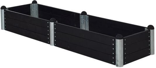 Trendyard Langwerpige Moestuinbak Zwart Hout 80 x 270 CM