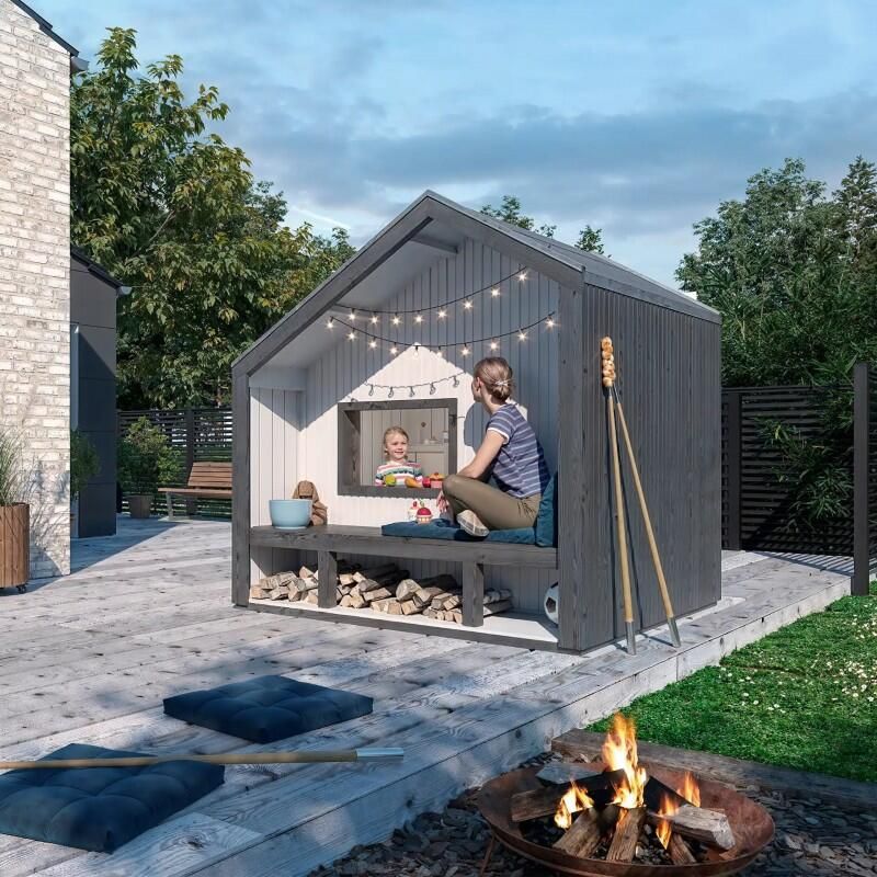 Trendyard Modern Groot Houten Speelhuis 208 x 184 CM