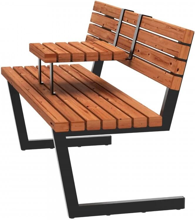 Trendyard Moderne Terrasbank Horeca Met Hangtafel Relax 150 CM ThermoWood
