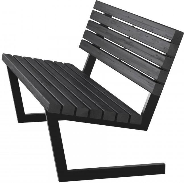 Trendyard Moderne Tuinbank Met Rugleuning Siesta 150 CM Zwart