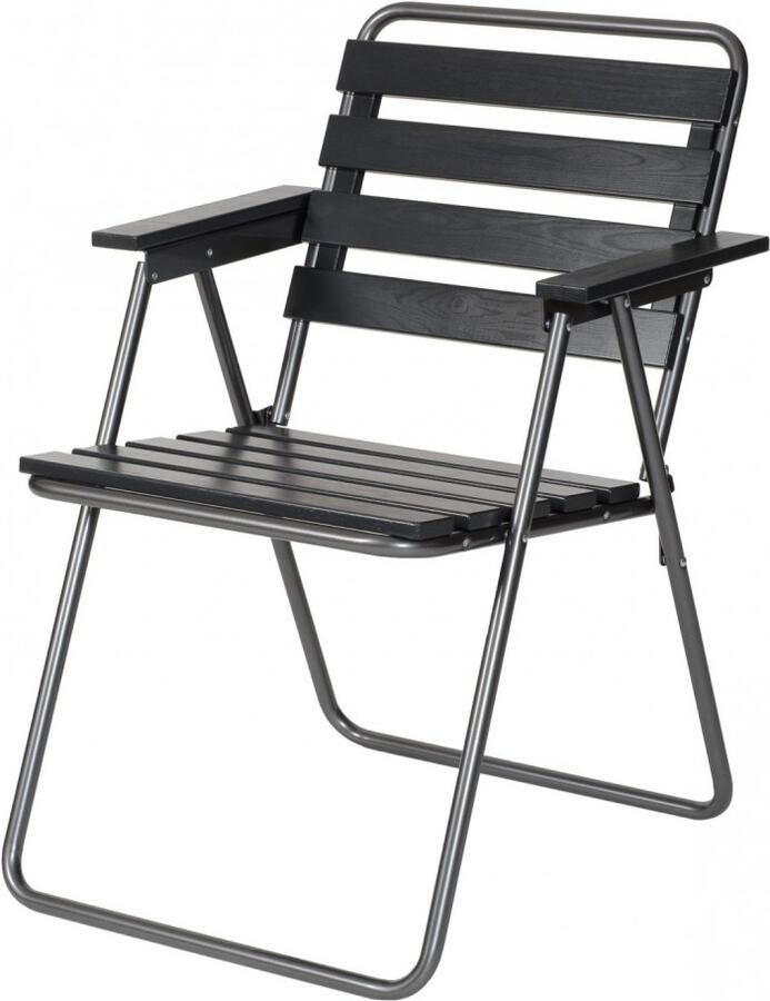 Trendyard Opvouwbare Tuinstoel Retro Grijs Zwart