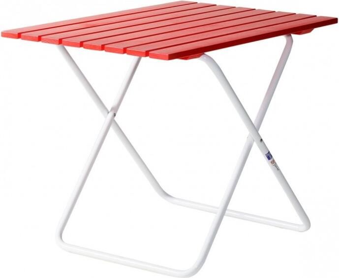 Trendyard Opvouwbare Tuintafeltje Retro Wit Rood