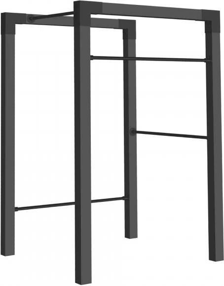 Trendyard Outdoor Fitnesstoestel Zwart Hout Zwart Cubic Beslag Model 1