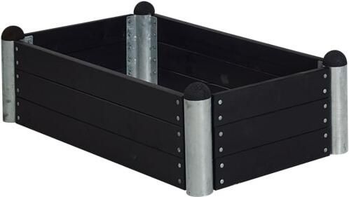 Trendyard Rechthoekige Moestuinbak Zwart Hout 80 x 140 CM