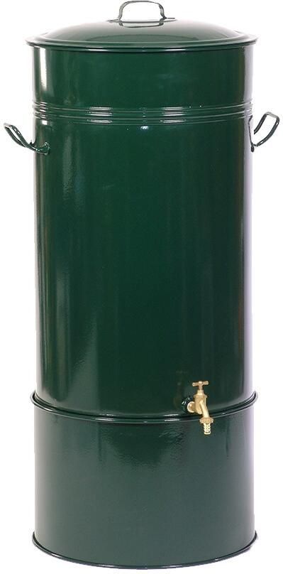 Trendyard Regenton Verzinkt Staal 150 Liter Dennengroen Dichte Deksel en Slangaansluiting