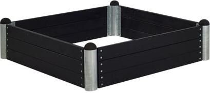 Trendyard Vierkante Moestuinbak Zwart Hout 140 x 140 CM