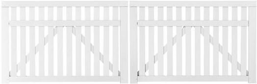 Trendyard Wit Houten Dubbele Tuinpoort Country 300 x 98 CM