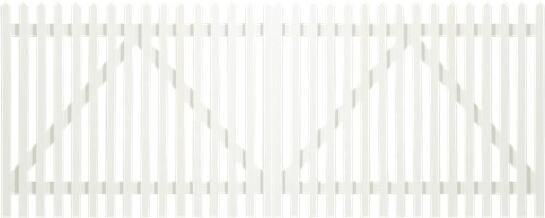 Trendyard Wit Houten Dubbele Tuinpoort Skagen Lux 300 x 120 CM