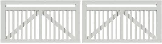 Trendyard Wit Houten Dubelle Tuinpoort Linea 300 x 80 CM