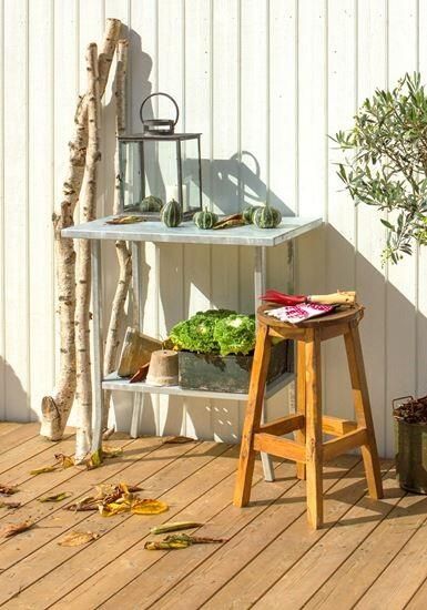 Plus Danmark Tuintafel verzinkt staal | Oppottafel 45 x 75 x 80 cm