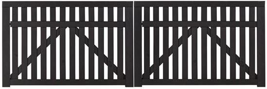 Trendyard Zwart Houten Dubbele Tuinpoort Country 300 x 98 CM