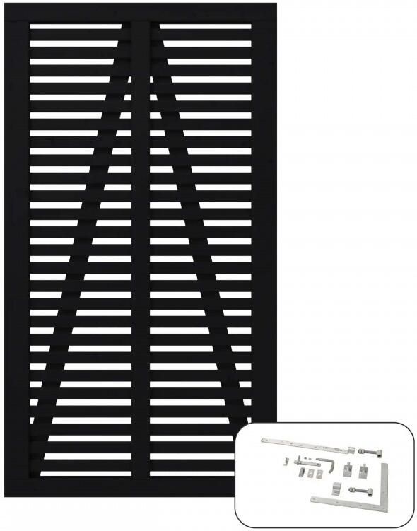 Trendyard Zwart Houten Tuindeur Harmoni 100 x 180 CM