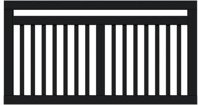 Trendyard Zwart Houten Tuinhek Linea 150 x 80 CM