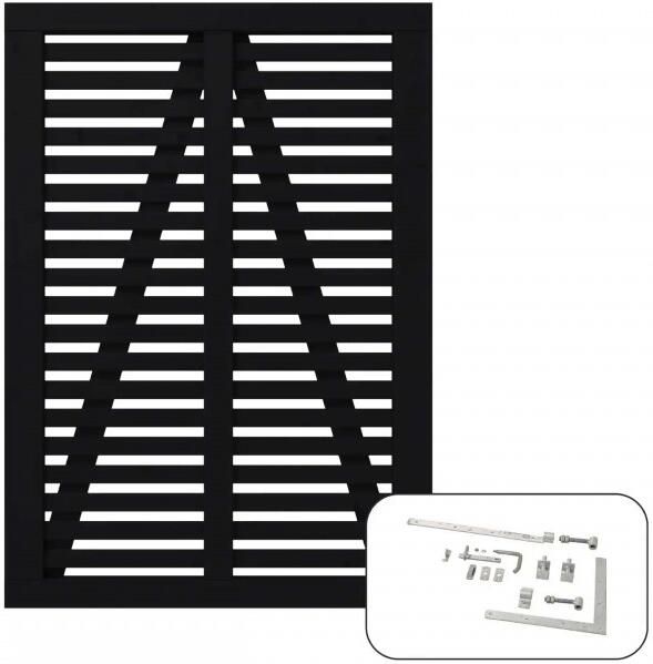 Trendyard Zwart Houten Tuinpoort Harmoni 100 x 140 CM