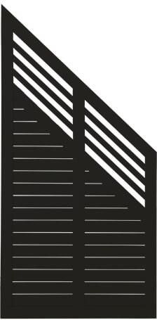 Trendyard Zwart Houten Tuinscherm Met Schuine Kant Decora 90 x 180 95 CM