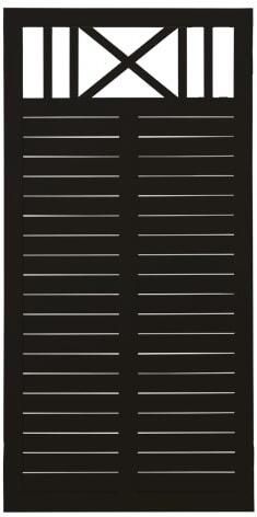 Trendyard Zwart Houten Tuinscherm Nostalgi 90 x 180 CM