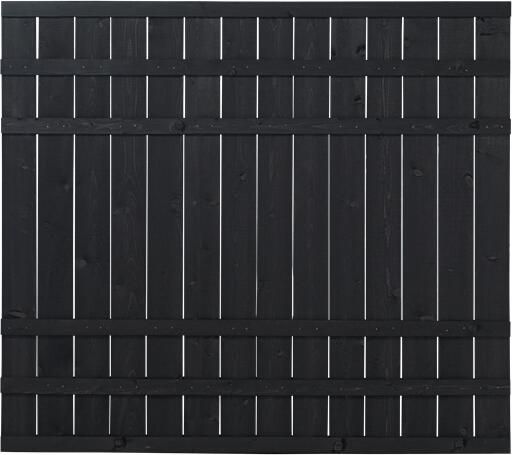 Trendyard Zwart Houten Tuinscherm Rustik 180 x 158 CM