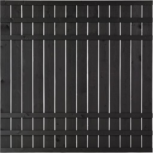 Trendyard Zwart Houten Tuinscherm Rustik 180 x 180 CM