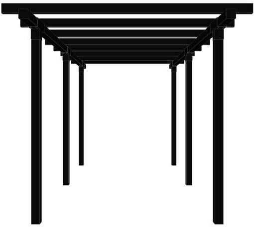 Trendyard Zwart Houten Dubbele Pergola 476 CM