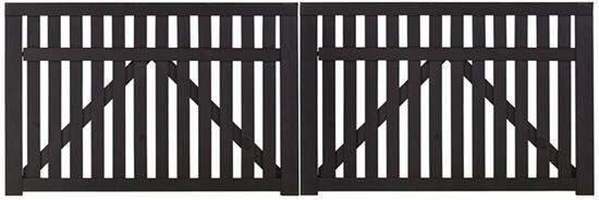 Trendyard Zwart Houten Dubbele Tuinpoort Country 300 x 98 CM