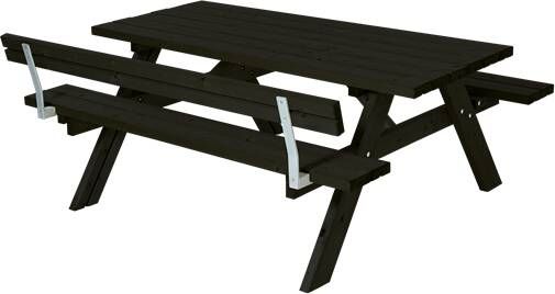 Trendyard Zwarte Picknicktafel 1 Rugleuning