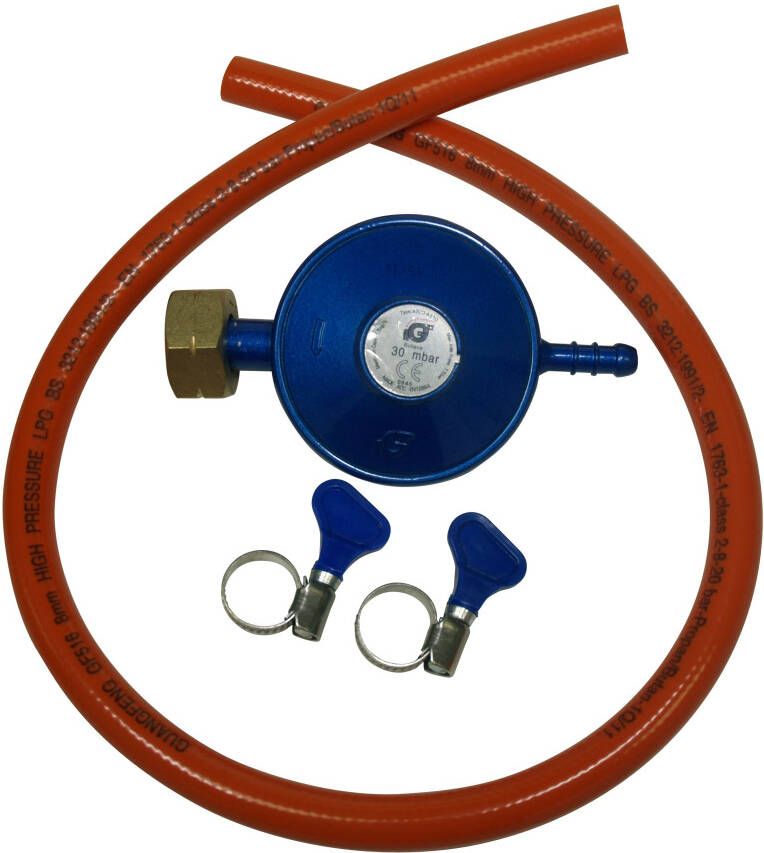 Garden Grill BBQ Gasdrukregelaar met extra slanglengte