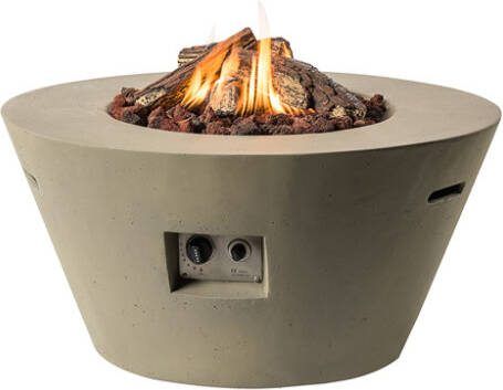 Happy Cocooning Vuurtafel Cone Rond Ø96 cm Taupe + Gasdrukregelaar - Foto 2