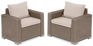 Allibert California loungestoel 1 zits cappuccino (2 stuks)