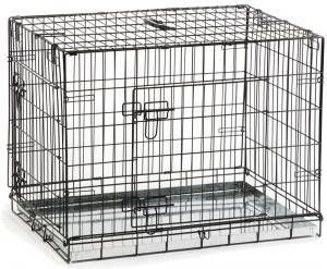 Beeztees Hondenbench 2 deurs inklapbaar zwart 78 X 55 X 61 cm