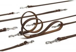 Beeztees Geniet Hondenriem Bruin Leer 1 meter 16 mm