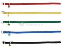 Beeztees Nylon kattenbandje met bel Rood