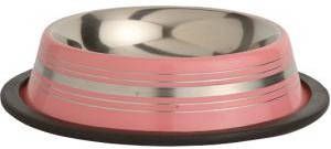 Beeztees Stripes RVS eet- en drinkbakje Zwart