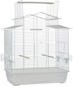Warentuin Vogelk Big Iza 3 Open Wit 59x38x65 Pet Products