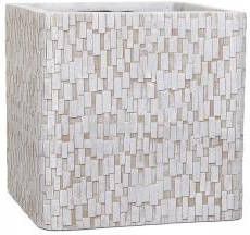 Capi europe Capi Nature stone 41x41x41cm vierkante plantenbak ivoor