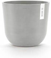 Ecopots Oslo kunststof bloempot Wit Grijs Ø 23 4 cm