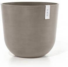 Ecopots Oslo met waterreservoir kunststof bloempot Taupe Ø 42 8 cm