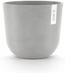 Ecopots Oslo met waterreservoir kunststof bloempot Wit Grijs Ø 23 4 cm