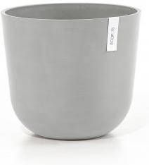 Ecopots Oslo met waterreservoir kunststof bloempot Wit Grijs Ø 33 1 cm