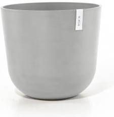 Ecopots Oslo met waterreservoir kunststof bloempot Wit Grijs Ø 52 5 cm