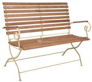 Esschert Design Tuinbank hout opklapbaar Sofia crème