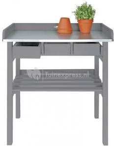 Primrose Tuinwerktafel vv lades en zinken blad grijs oppottafel - Foto 4