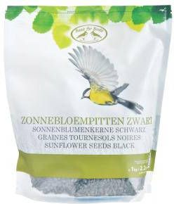 Esschert Design Vogel strooivoer zonnebloempitten zwart