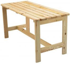 Express Bergen houten tuintafel onbehandeld 150 x 65 cm