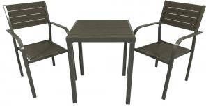 Express Bistroset 60 x 60 cm met aluminium frame en polywood tafelblad