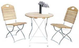 Express Hardhouten Bistroset ⌀ 77 cm met metalen frame